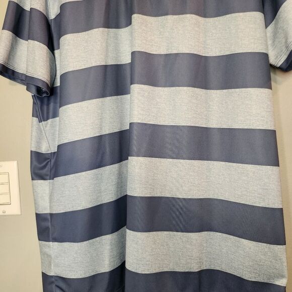 NIKE GOLF Men's Dri-Fit Standard Fit Polo Shirt Size XL Gray Blue Striped - Picture 6 of 9